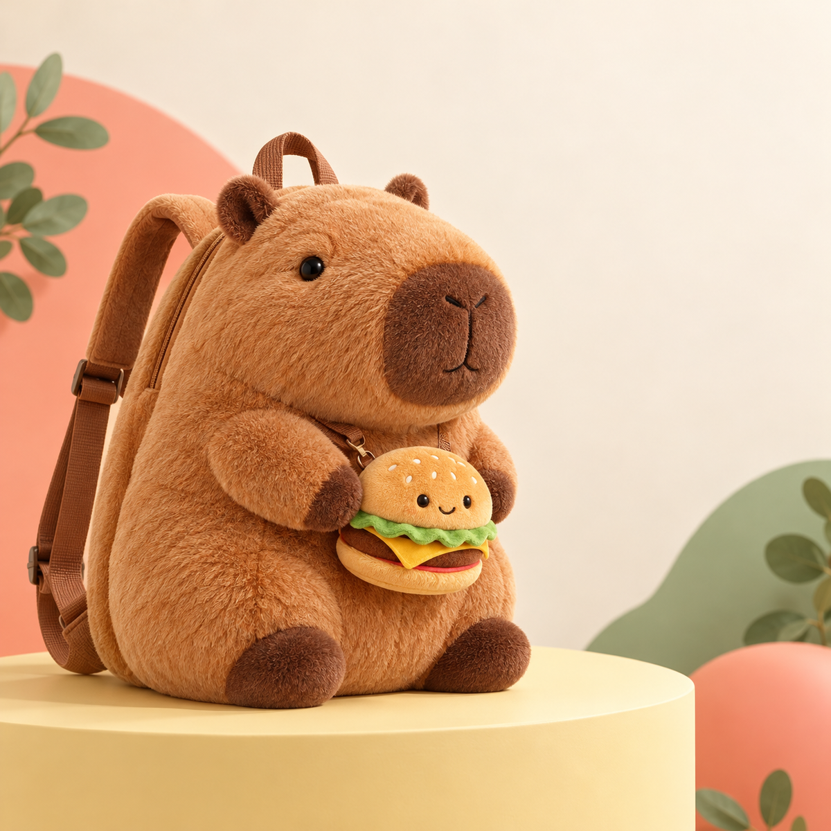 Mochila Peluche Felpa Kawaii Capibara compañero de paseos!