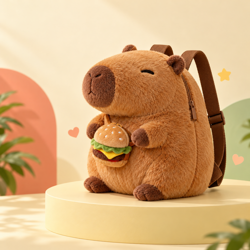 Mochila Peluche Felpa Kawaii Capibara compañero de paseos!