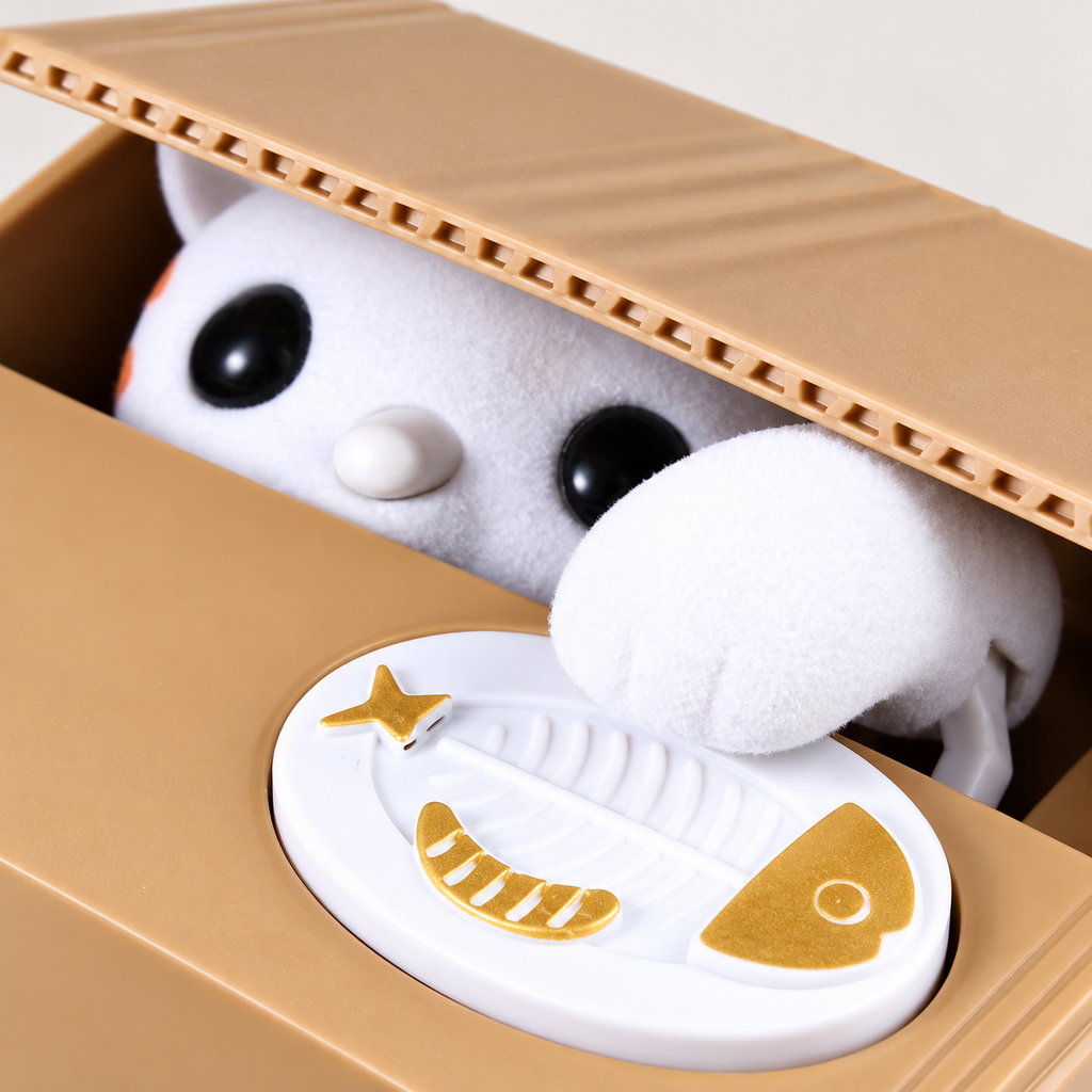 Alcancía gatito — detalle ampliado, imagen mejorada