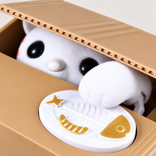 Alcancía gatito — detalle ampliado, imagen mejorada