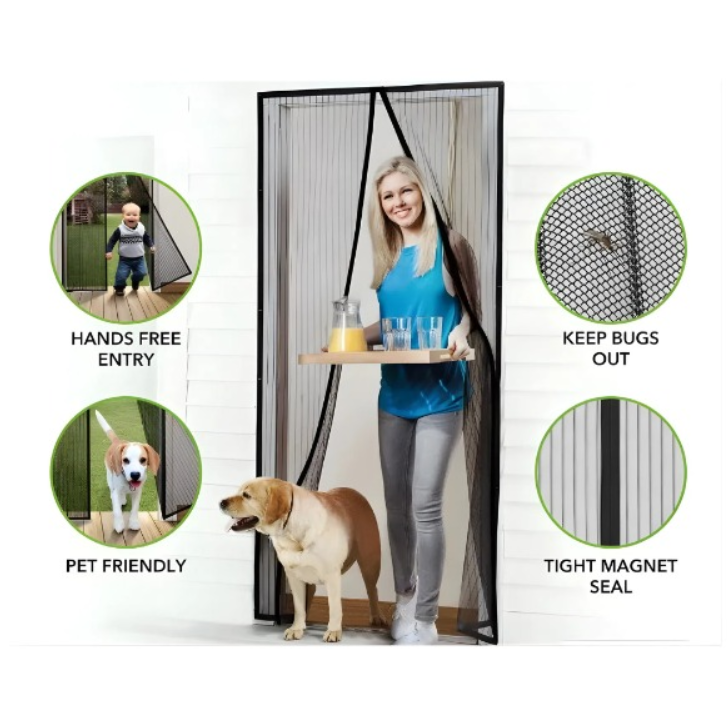 Malla mosquitera magnética para puerta 200 × 210 cm — detalle 2